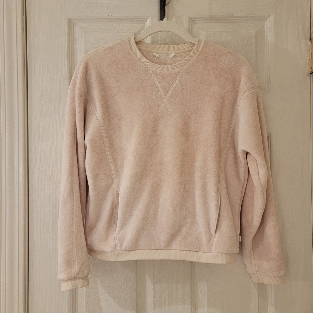 Athleta Girl Sweatshirt Size Large 12 Cream Feelin Great 2.0 #984837 NWOT NEW